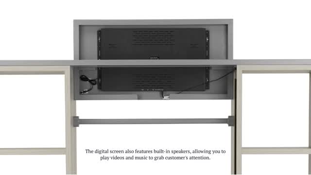 Digital Retail Garment Rack with Shelving